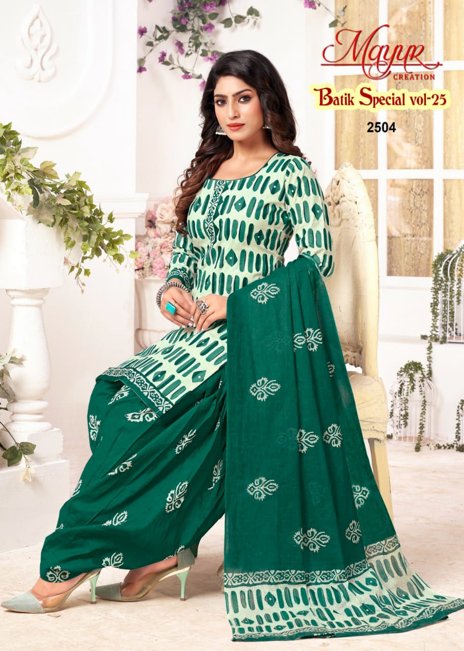 Mayur Batik Special Vol 25Printed Cotton Dress Material Catalog
